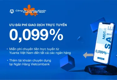 Yuanta Việt Nam ưu đãi phí giao dịch trực tuyến 0,099% và miễn phí chuyển tiền đến tất cả các ngân hàng