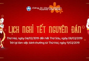 THÔNG BÁO NGHỈ TẾT ÂM LỊCH NĂM 2019