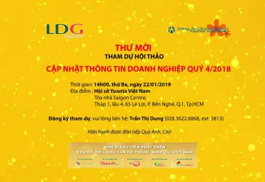 Cập nhật thông tin doanh nghiệp Quý 4/2018_ LDG Group